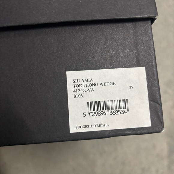 Burberry Nova Check Canvas Espadrille Shlamia Toe Thong Wedge Sandals - Picture 7 of 8